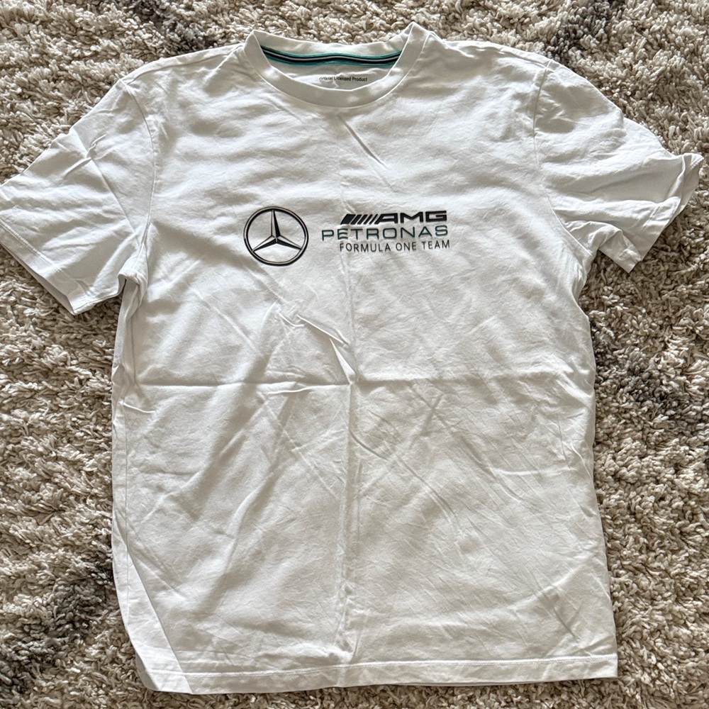 Mercedes AMG Petronas White Tee with Logo